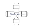 brass fittings Castel, crosses Mod. 7410/2 1/4 sae